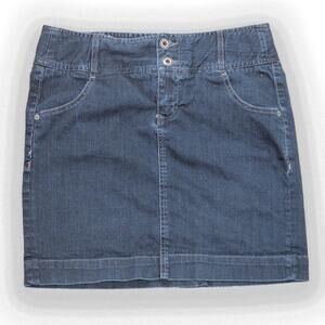 Y2K Blue Denim Converse One Star Mini Skirt